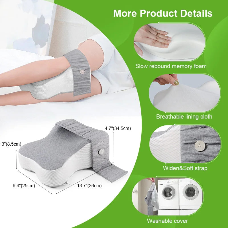 EloraSleep™ AlignRest 14” Knee & Leg Support Pillow