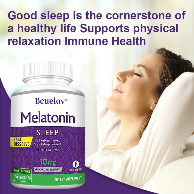 Bcuelov® Melatonin 10mg – 120 Capsules