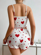 EloraSleep™ After Hours Pajama Shorts Set – Sweetheart