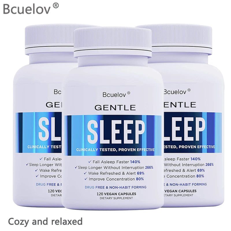 Bcuelov Melatonin Sleep Support – Fall Asleep Faster & Wake Refreshed