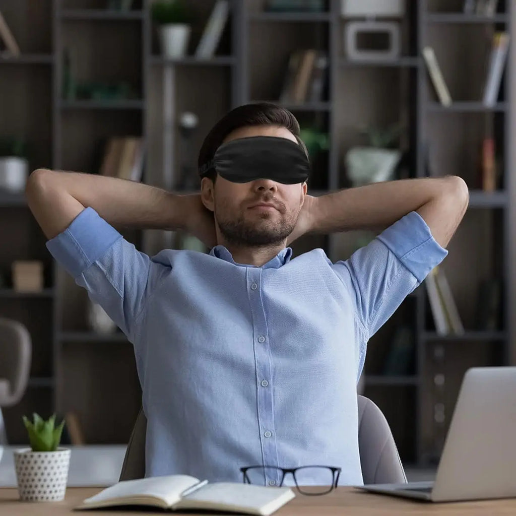 2-Pack Silk Sleep Mask – Elastic Blackout Eye Mask with Adjustable Strap&nbsp