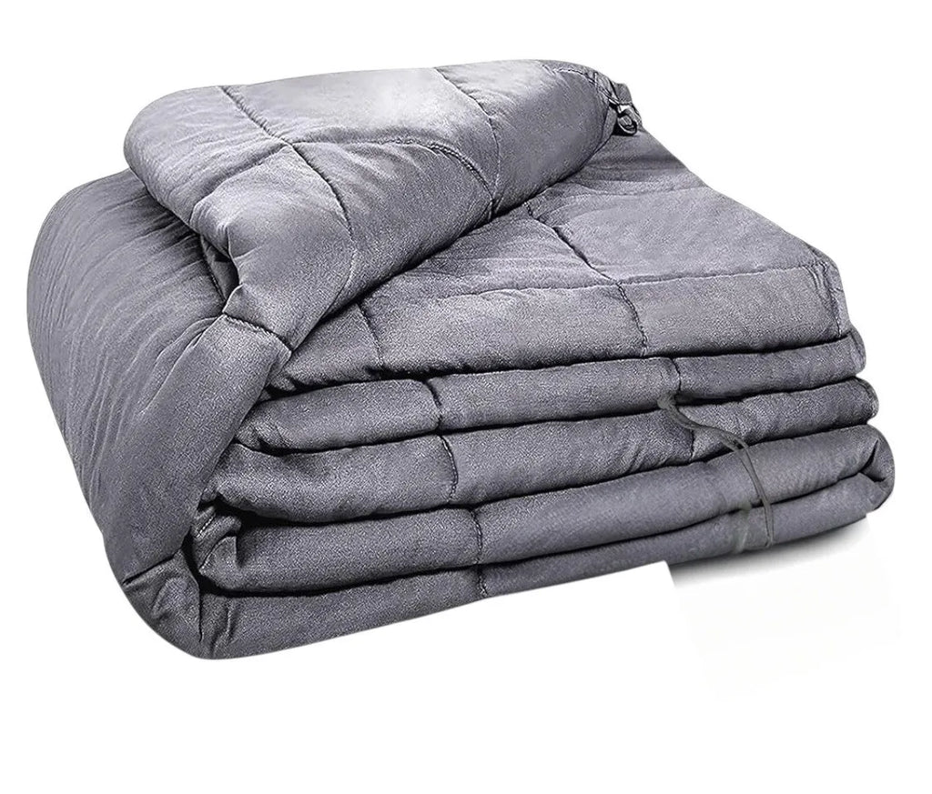 20 lb Weighted Blanket for Adults – 60x80 Full Size, Soft Gray Cotton Blanket for Stress Relief & Deep Sleep