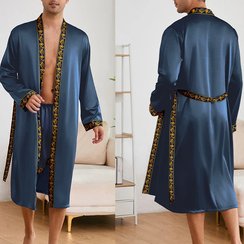 EloraSleep™ Satin Kimono Lounge Set – Lightweight & Cooling Comfort