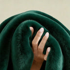 ROSEKIND Faux Fur Rabbit Throw Blanket – Warm, Fluffy & Cozy