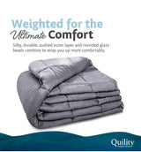 20 lb Weighted Blanket for Adults – 60x80 Full Size, Soft Gray Cotton Blanket for Stress Relief & Deep Sleep