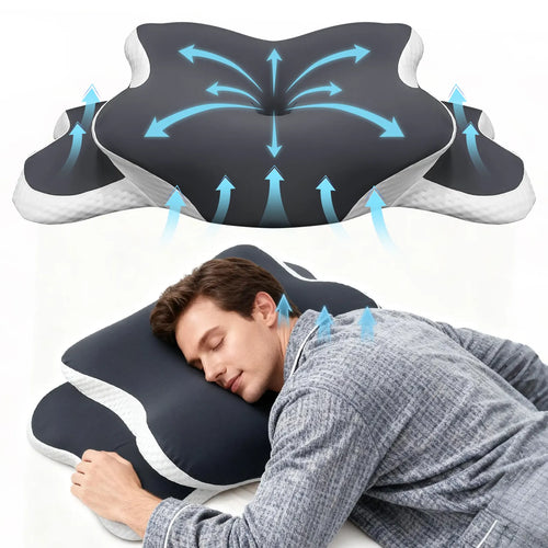EloraSleep™ ArcticCurve Cervical Memory Foam Pillow