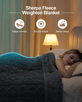 EloraSleep™ 20lb Weighted Blanket – Ultra-Soft Sherpa Comfort & Total Sleep Comfort