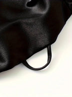 EloraSleep™ Black Satin Sleepwear Set – Luxury Robe & Shorts Loungewear