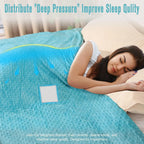 30LB Weighted Blanket for Adults – Aqua Microfiber, 86x90, All-Season Comfort