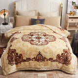 European Style Warm Raschel Blanket for Winter – Luxury Thick Double-Sided Flocked Comforter
