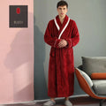 Winter Lovers Flannel Robe Set – Thick & Cozy Couple Bathrobes for Home