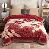European Style Warm Raschel Blanket for Winter – Luxury Thick Double-Sided Flocked Comforter