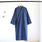 EloraSleep™ Minimal Cotton Kimono Robe – Breathable & Lightweight