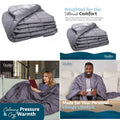 20 lb Weighted Blanket for Adults – 60x80 Full Size, Soft Gray Cotton Blanket for Stress Relief & Deep Sleep