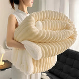 Weighted Sherpa Fleece Blanket – Soft, Warm, Faux Rabbit Fur Comfort