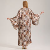 Elegant Printed Satin Chiffon Camisole Robe SpringSummer Two-Piece Set