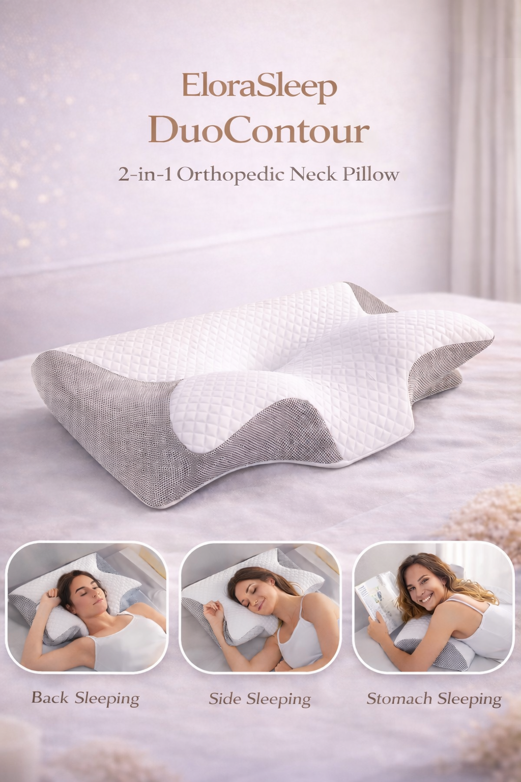 EloraSleep™ DuoContour 2-in-1 Cervical Pillow
