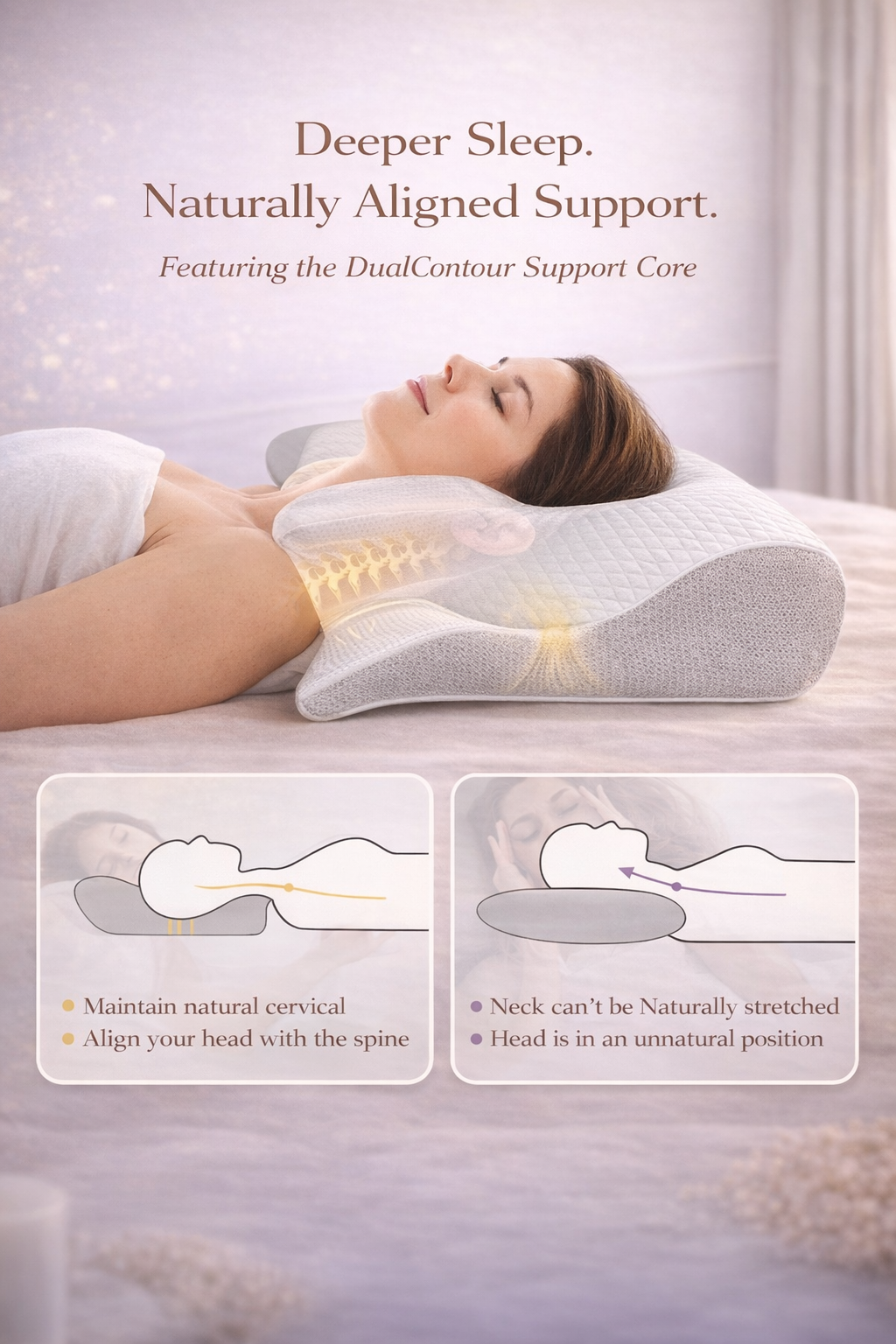EloraSleep™ DuoContour 2-in-1 Cervical Pillow