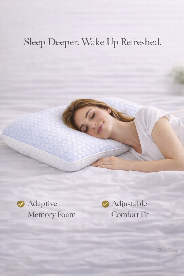 EloraSleep™ Restore Cooling Gel Memory Foam Pillow