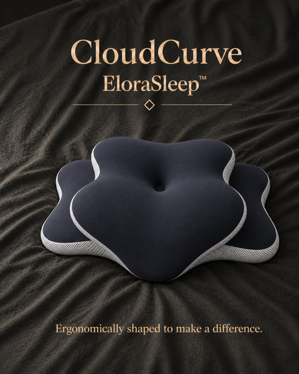 EloraSleep™ CloudCurve Memory Foam Pillow