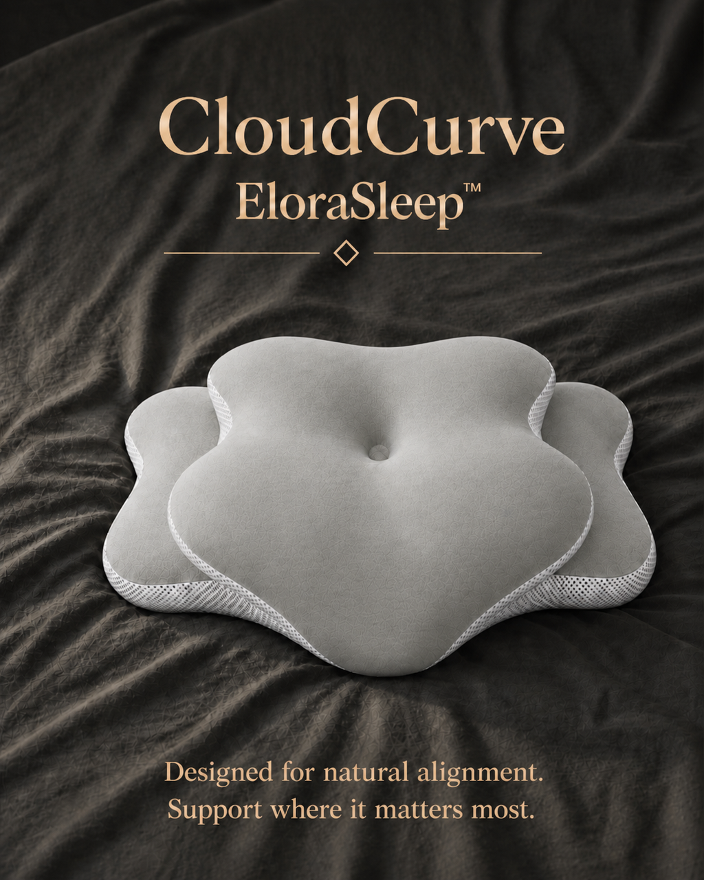 EloraSleep™ CloudCurve Memory Foam Pillow