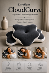 EloraSleep™ CloudCurve Memory Foam Pillow