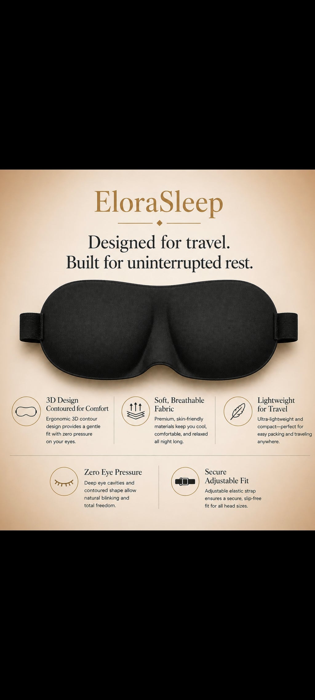 EloraSleep™ AirContour 3D Travel Sleep Mask