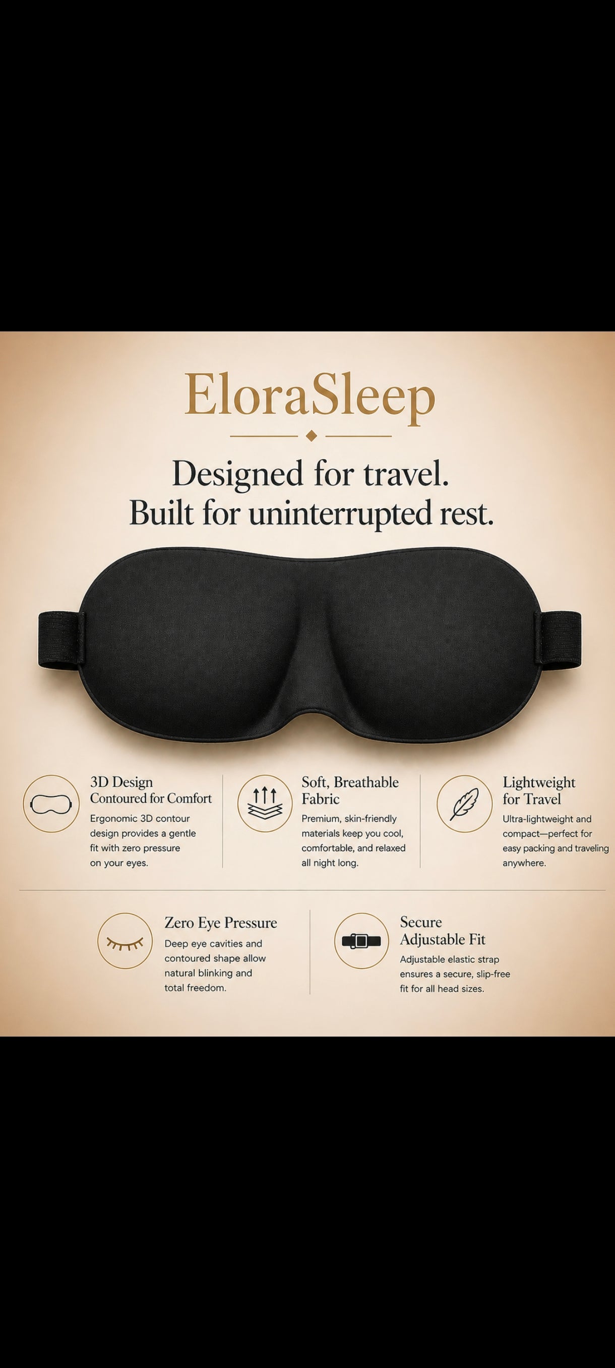 EloraSleep™ AirContour 3D Travel Sleep Mask
